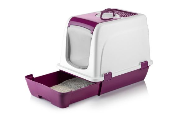 ÇEKMECELİ KUM KABI MOR resmi