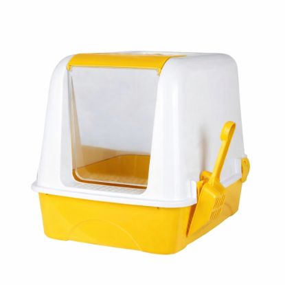 KÜÇÜK BOY KEDİ TUVALETİ SARI resmi