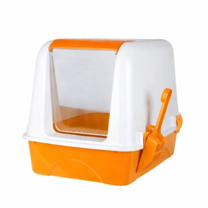 KÜÇÜK BOY KEDİ TUVALETİ TURUNCU resmi