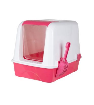 KÜÇÜK BOY KEDİ TUVALETİ PEMBE resmi