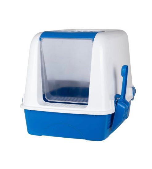 KÜÇÜK BOY KEDİ TUVALETİ MAVİ resmi