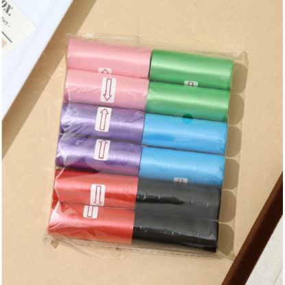 12 li KÖPEK DIŞKI POŞETİ- DÜZ RENKLİ resmi